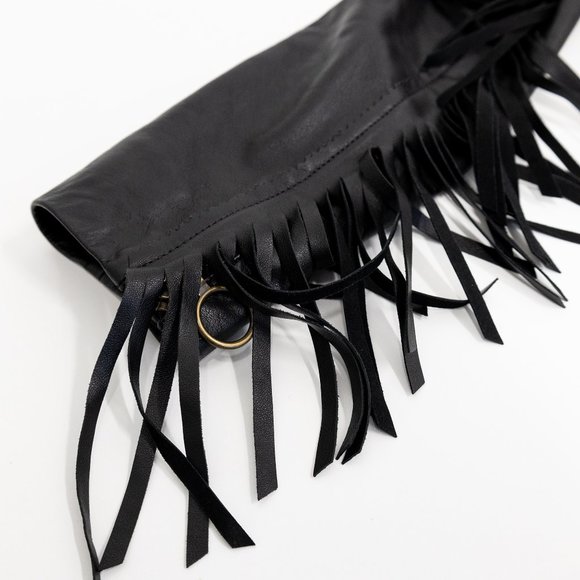 Philosophy Di Lorenzo Serafini black fringe buffalo leather jacket - Picture 7 of 16